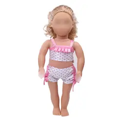 18 дюймов Кукла для девочек купальный костюм бикини американский новорожденный игрушки для малышей подходит 43 см для малышей c536