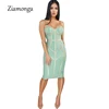 Ziamonga 2022 Women Bandage Dress Sexy Spaghetti Strap Sheath Sexy Club Fashion Evening Party Celebrity Ladies Summer Dresses ► Photo 1/6