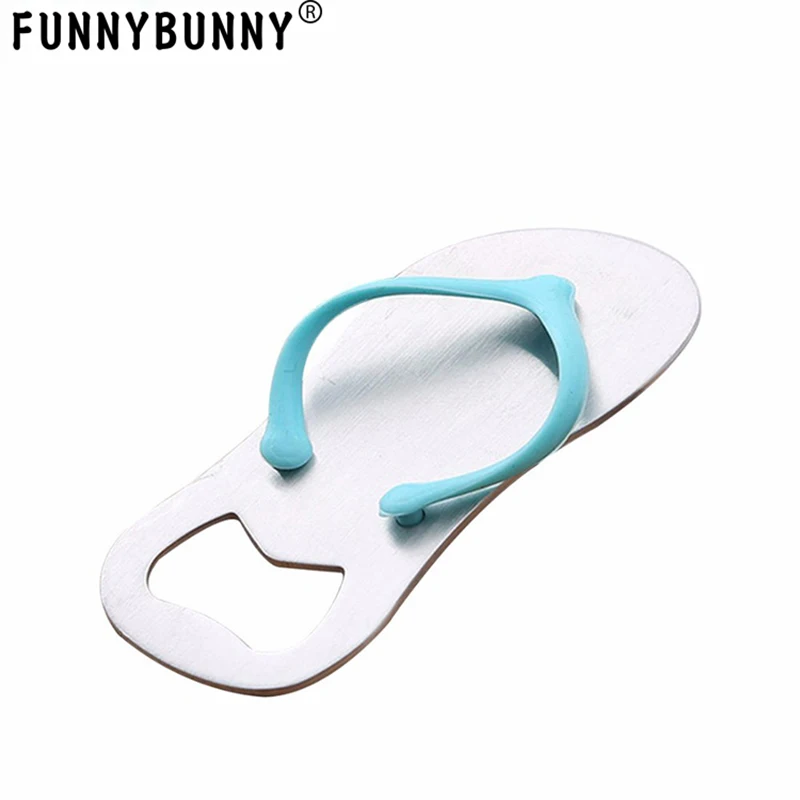 

FUNNYBUNNY Slipper Designed Pop the Top Flip-flop Bottle Opener Wine Openers Wedding Favors Gift for Boys Men Friends by