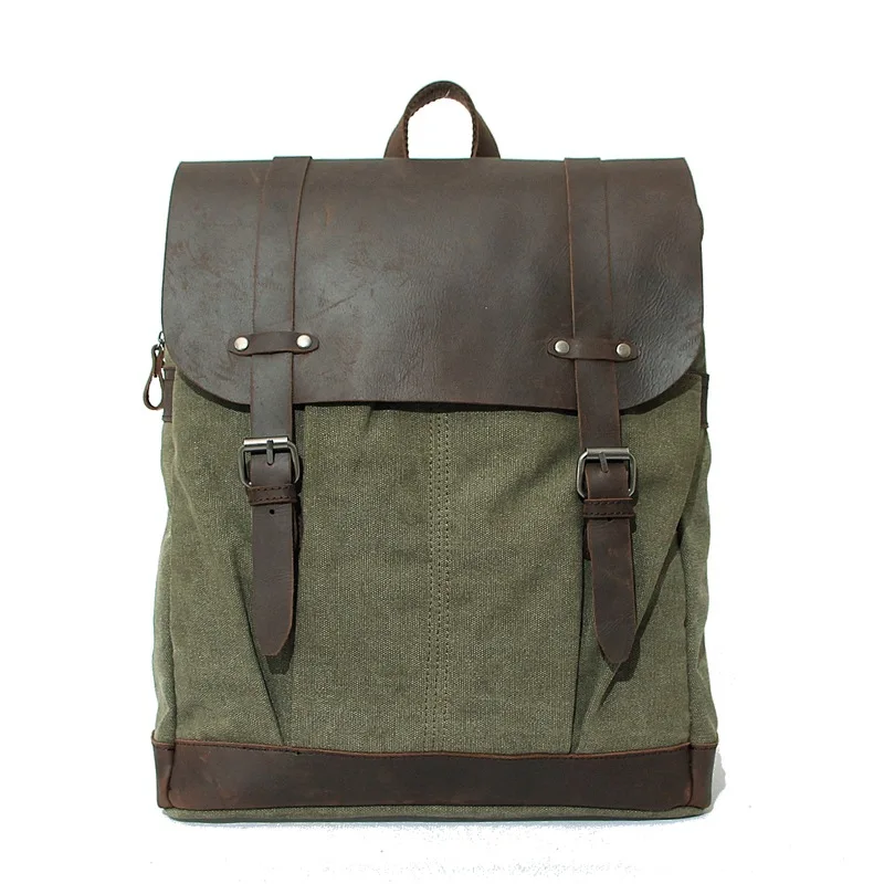 

YISHEN Vintage Fashion Men Backpack Canvas Teenager Boy's School Bags Male Casual Travel Bag Casual Men Rucksack MS12032-1