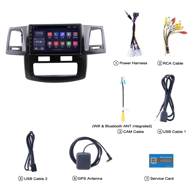 Flash Deal 2G RAM 32G ROM Android 8.1 car gps multimedia video radio player for Toyota 2007-2015 fortuner hulix navigation 5