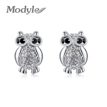 Модные женские серебряные серьги с совой для элегантных женщин, вечерние, опт
