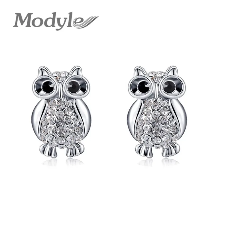 

2019 Modyle fashion girls silver Owl earrings for elegant women party Nickeless wholesale