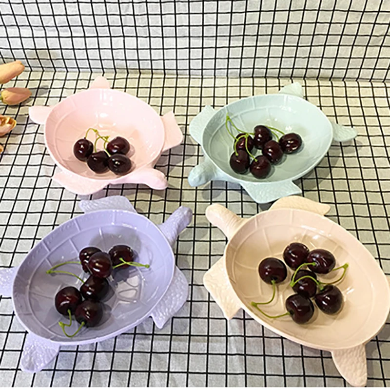 

Tortoise Shape Solid Serving Dishes Household Salad Deep Plates Tableware Children Lovely Food Container Fruit Dessert Tray 1pcs