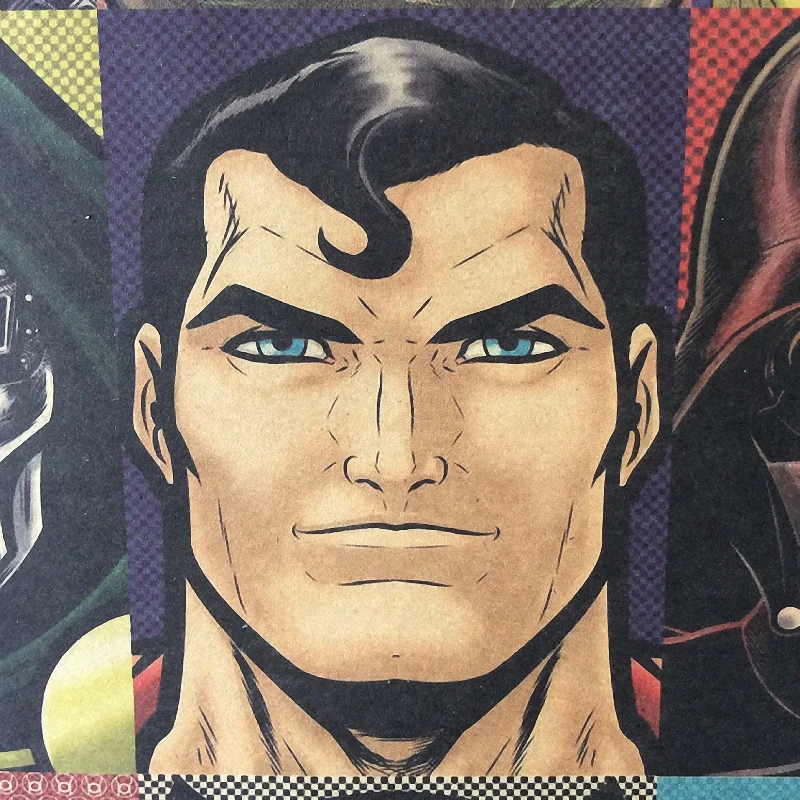 Vintage Cartoon anime character avatar set Posters Home Decoration Detailed Antique Poster Wall Chart Matte Kraft Paper 100x66cm