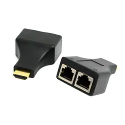 2 шт. HDMI двойной RJ45 CAT5E CAT6 UTP LAN Ethernet hdmi-удлинитель, Ретранслятор адаптер 1080 P для HDTV HDPC PS3 STB LSMK99