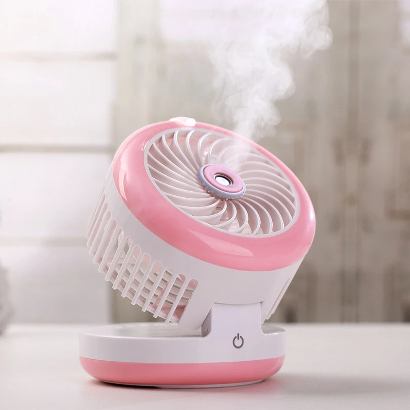 

Multifunction 3 in 1 Outdoor Portable USB Rechargeable Fan Mini led lamp spray charger fan Power Bank Table Desk Mini Humidifier
