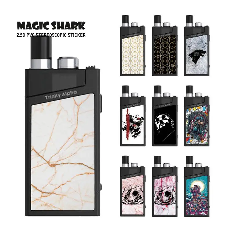 

Magic Shark Journey to the West Captain American Stone Print Game of Thrones Skin Case Film Sticker for Smok Trinity Alpha