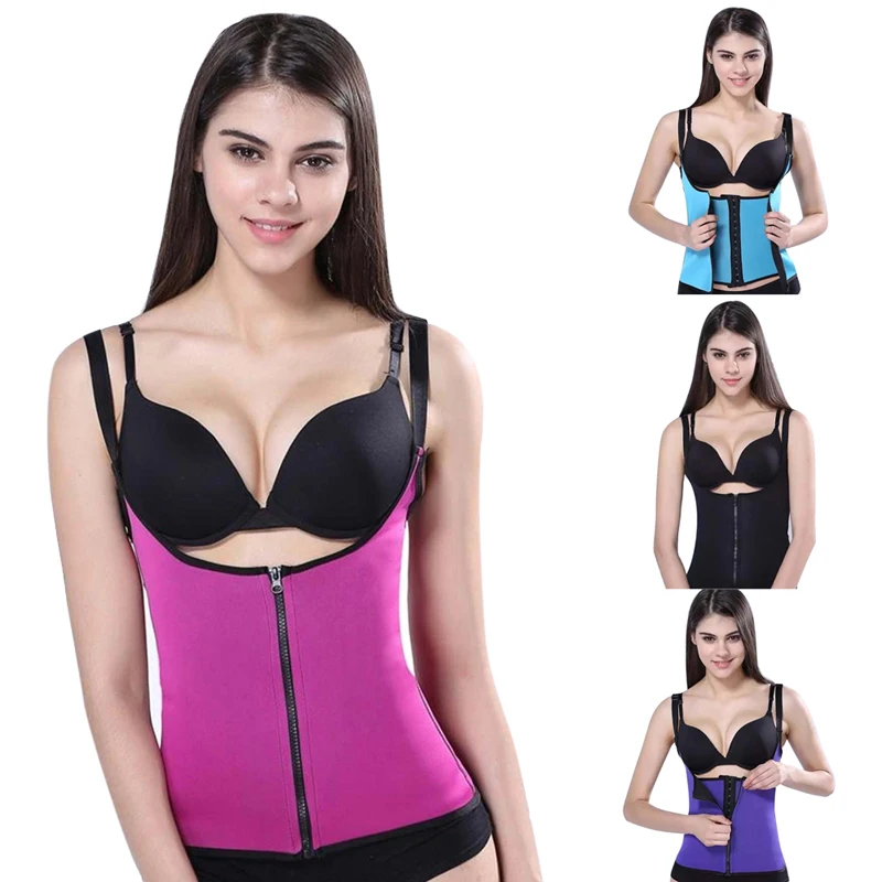 

Body Abdomen Palace Corset Zipper Style Ladies Sweat Vest Slimming Body Sculpting Clothing Neoprene Rubber Waist Corset