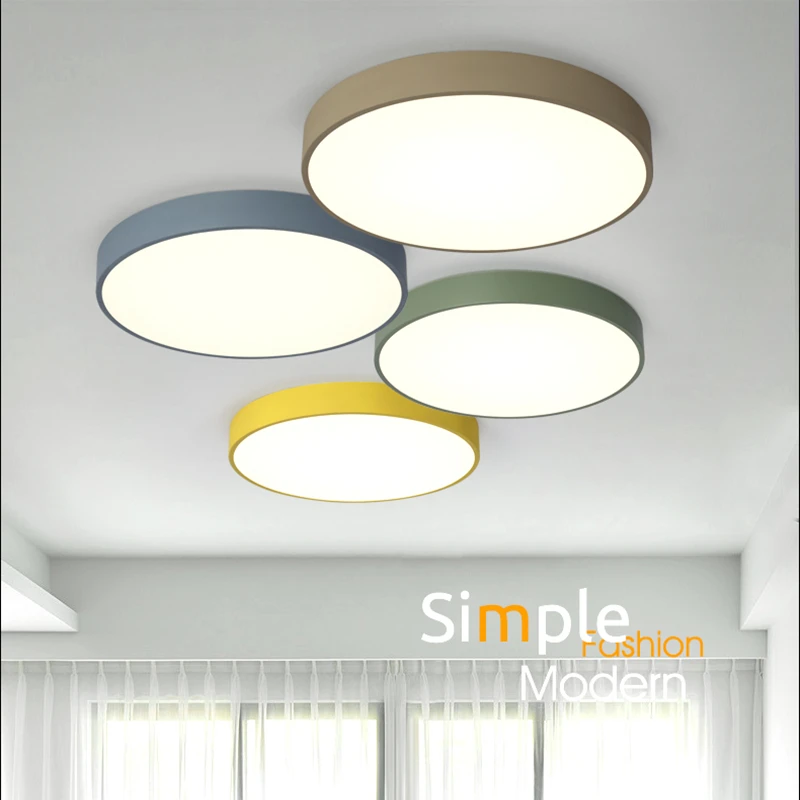 5Cm Led Ultra-Thin Ceiling Light Modern Lamp Living Room Lighting Fixture B K9U3 