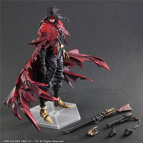 Final Fantasy Play Arts Kai Vincent Valentine Turks ПВХ подвижная Коллекция игрушек подарки фигурка 27 см