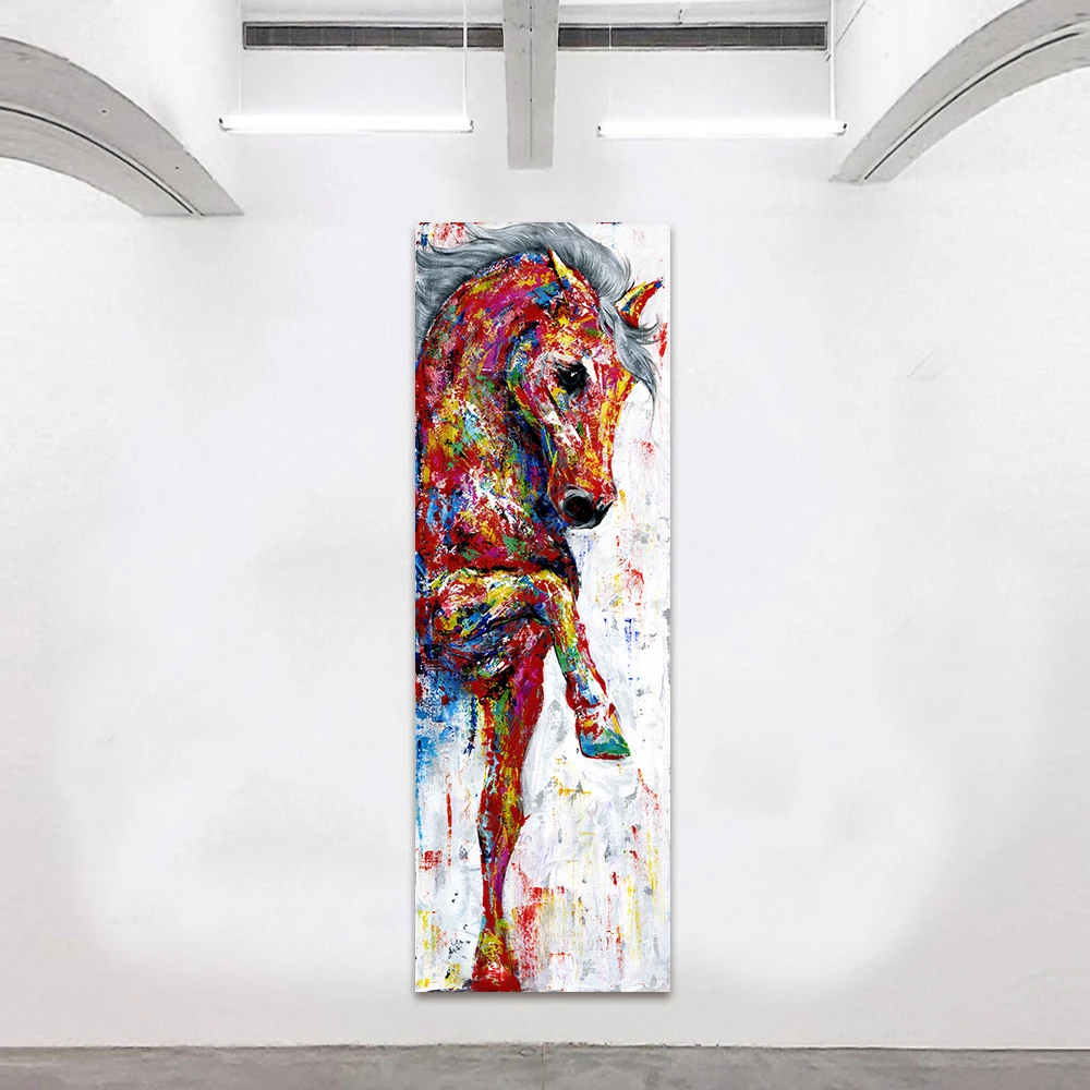 Billig Pferd Bild Wand Kunst Leinwand Malerei Poster Drucke Tier Malerei Home Decor Kein Rahmen Home Decor