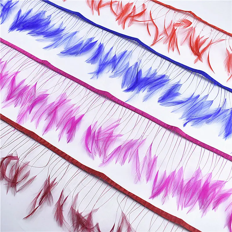2yards/lot Pheasant Feather Ribbon Trim 1015cm Needlework Clothing