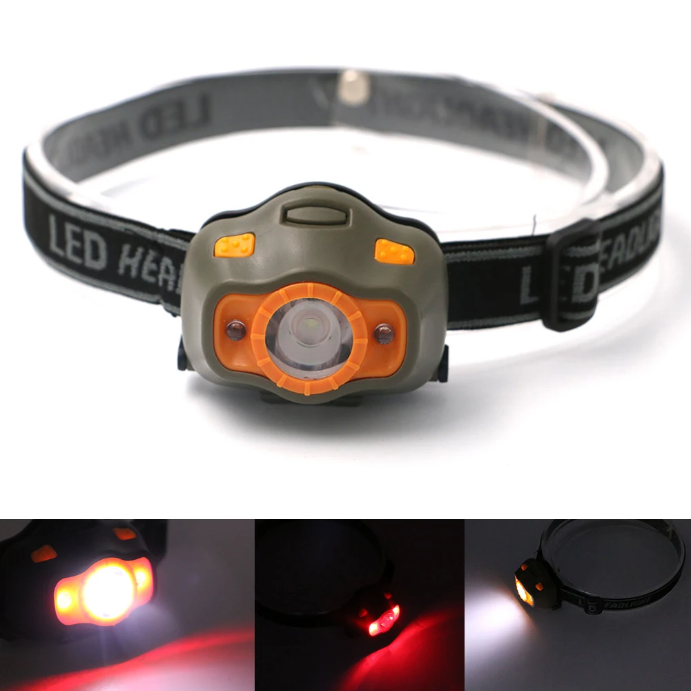 

2017 High quality 5 Mode headlamp Waterproof LED Headlight Flashlight white + red light Head lamp Torch Camping Outdoor Sports