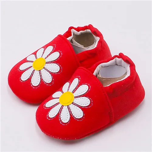 Модная новая весенне-осенняя зимняя детская обувь девочек мальчиков первые ходунки тапочки новорожденных девочек пинетки 0-18M - Цвет: red