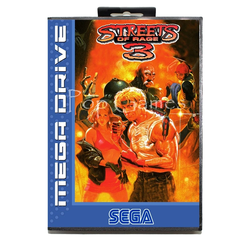 

Streets of Rage 3 with Box for 16 bit Sega MD Game Card for Mega Drive for Genesis Video Console