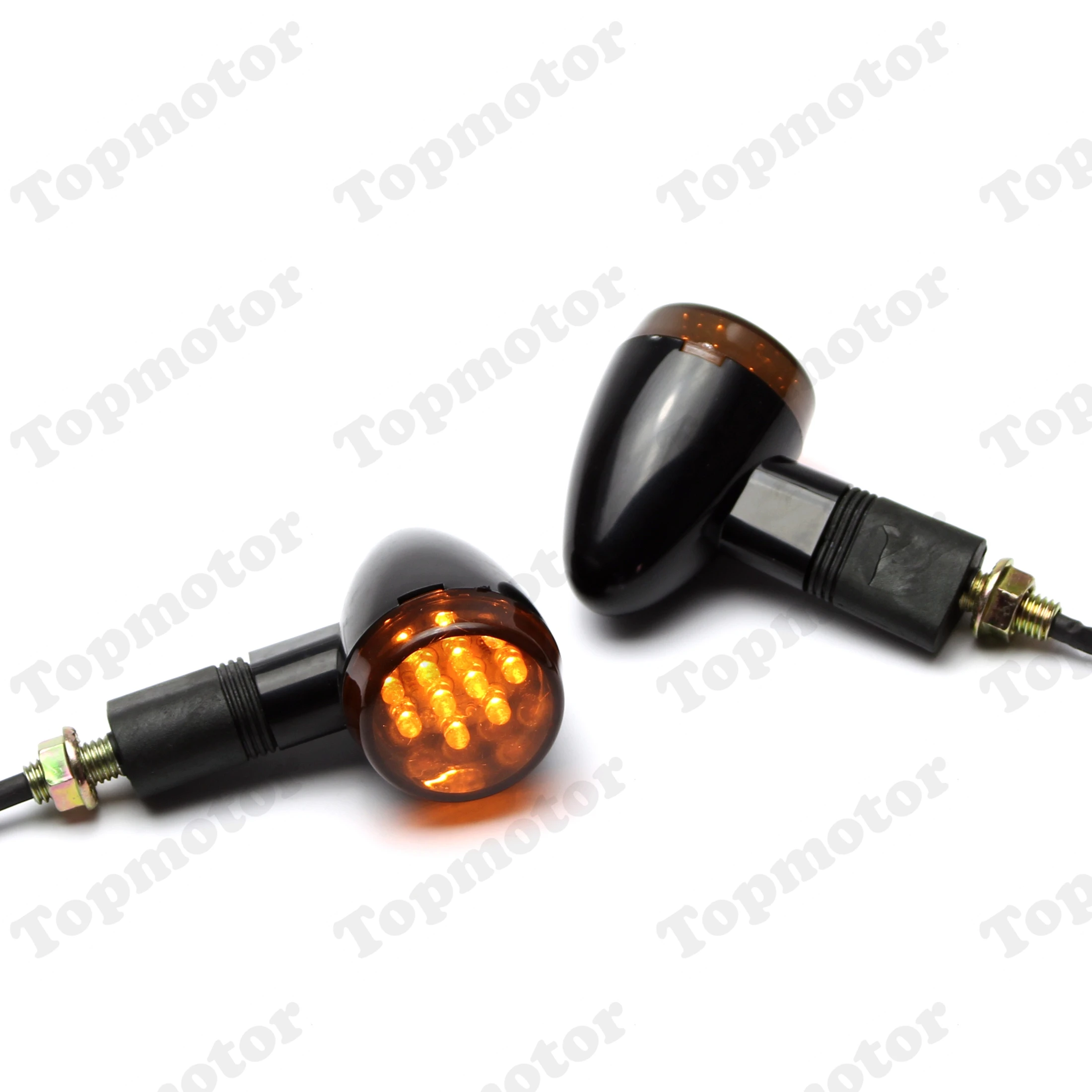 

Black Smoke LED Bullet Motorcycle Turn Signal Indicator Light Blinker Lamp For Suzuki Kawasaki Honda Yamaha Bobber Chopper