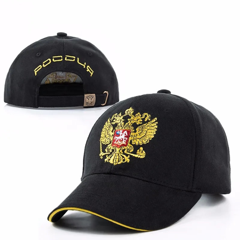 Высокое качество Уличная бейсбольная кепка герб России вышивка Snapback Мода Спорт