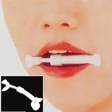 1х белый пластик натуральные лицевые мышцы улыбка тренажер рот тонизирующий упражнения тонкие части гибкое сжатие вялые лицевые мышцы