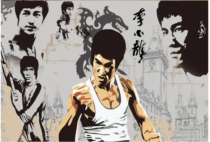 Custom Photo 3d Wallpaper Bruce Lee Kung Fu Performance Painting Background Home Decor 3d Wall Murals Wallpaper For Living Room Wallpapers Aliexpress