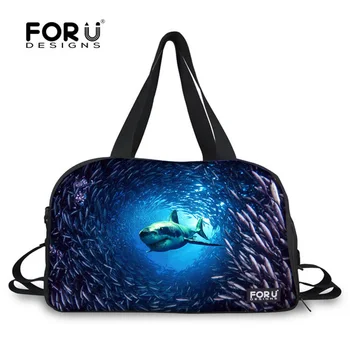 

FORUDESIGNS Women Travel Large Duffle Bag Seabed Animal Printed Female Carry On Luggage Bag Teen Girls Student Baggage Bags