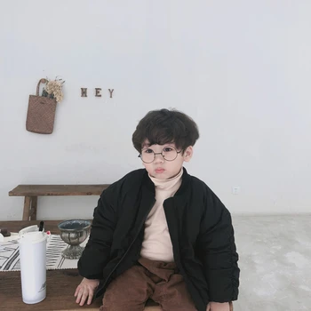 

SFC-256 Sengfei Solid Winter Coat Children Boys And Girls Unisex Jacket Winter Clothes Cotton Outerwear O-neck Sucking Coat