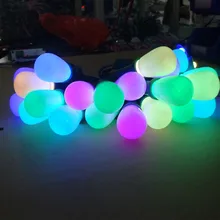 50 шт./компл. RGB G27 12V WS2811 Светодиодная Пиксельная светящаяся гирлянда; полноцветные Рождественские огни; молочный G27 крышка; Зеленая проволока; водонепроницаемый IP68