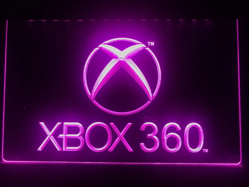 E003 XBox 360 светодиодный неоновый светильник знак