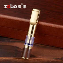 Handheld Washable Magnet Double Cigarette Holder Filter Cigarette Holder Carved Wooden With Metal Pipe Mouthpiece Filter Smoking