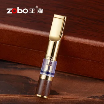 

Handheld Washable Magnet Double Cigarette Holder Filter Cigarette Holder Carved Wooden With Metal Pipe Mouthpiece Filter Smoking