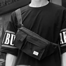 Нейлоновая однотонная дизайнерская деловая Мужская нагрудная сумка черная поясная сумка через плечо новая модная сумка для телефона