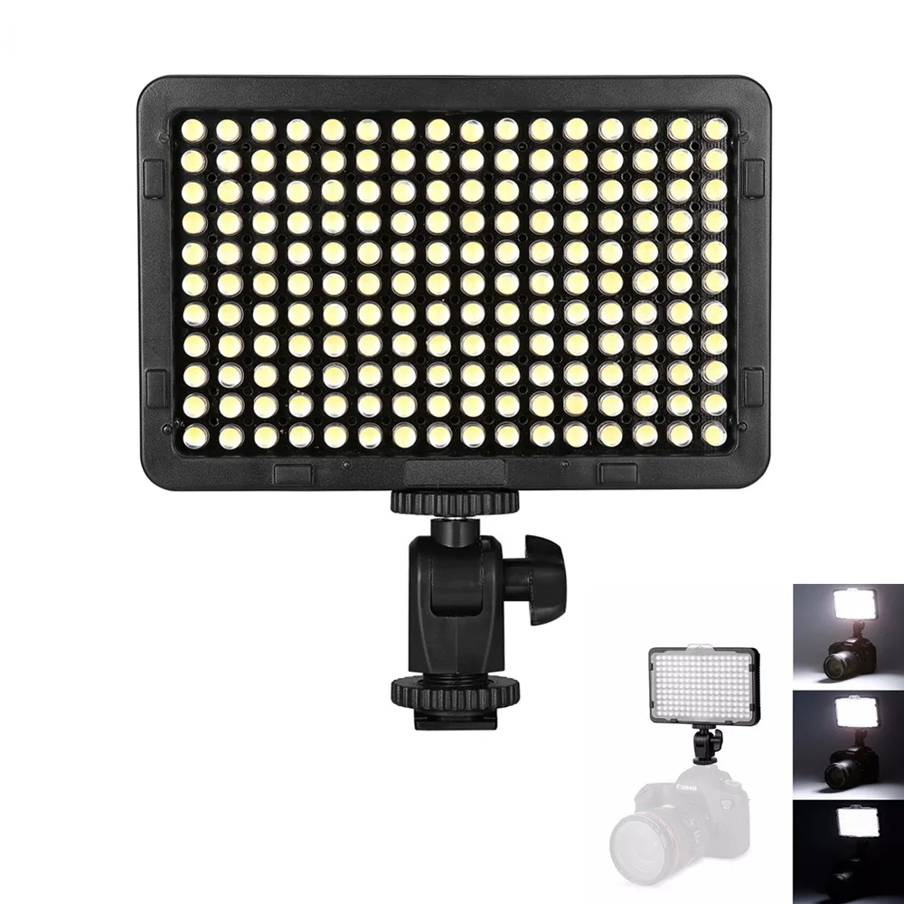 EACHSHOT 176 LED 5500K Dimmable On Camera Photography Video Lighting for Canon Nikon Pentax and Other DSLR Cameras Lamp | Электроника