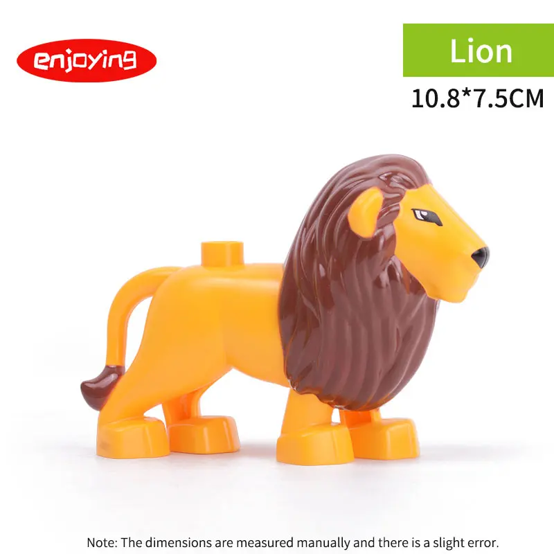 Legoing Duplos Animal Model Figures Big Building Blocks Sets Elephant Monkey Educational Toys for Children Gifts Brinquedos 