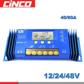 

LB 60 40 A LCD Display 12V/24V/48V PWM LB Brand Solar Panel Charge Controller Regulator Auto Lithium iron battery Li Li-ion