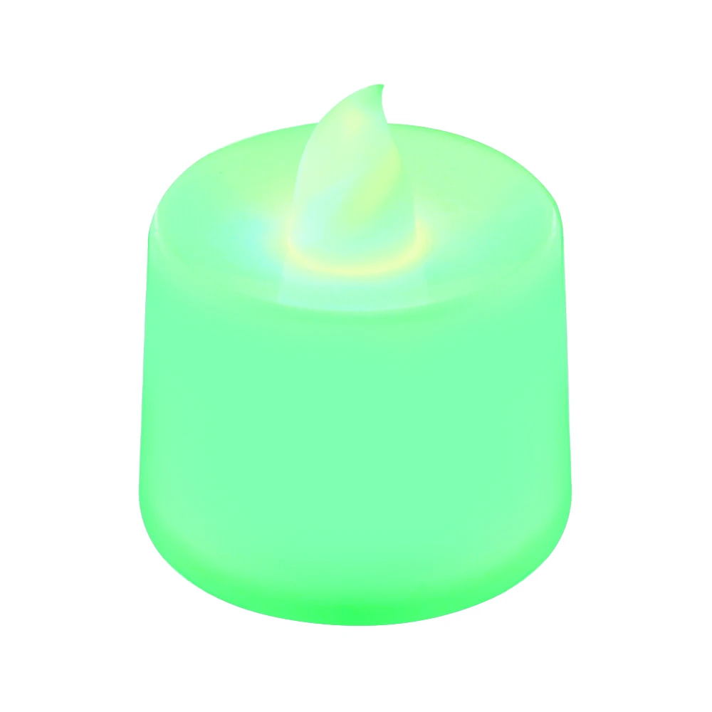 6 цветов, светодиодный светильник для дня рождения, многоцветная Лампа, имитирующая цвет пламени, мигающий чайный светильник для дома, свадебной вечеринки, декоративные восковые свечи - Цвет: as  shown