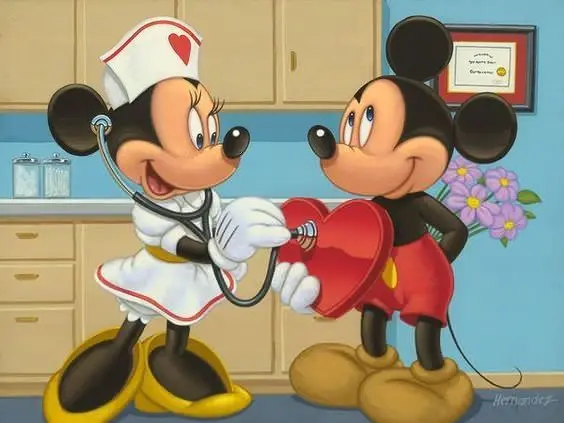 

DIY 5d diamond painting cross stitch Minnie Nurse Mickey mouse sticker Full square diamond embroidery rhinestones mosaic Crafts