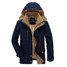 Бренд AFS JEEP, мужская одежда, зимняя мужская куртка в Военном Стиле, высокое качество, утепленная флисовая парка, пальто, куртка с хлопковой подкладкой