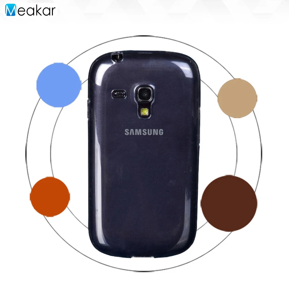 Прозрачный мягкий силиконовый чехол из ТПУ 4.0for Samsung Galaxy S3 mini для i8190 задней панели