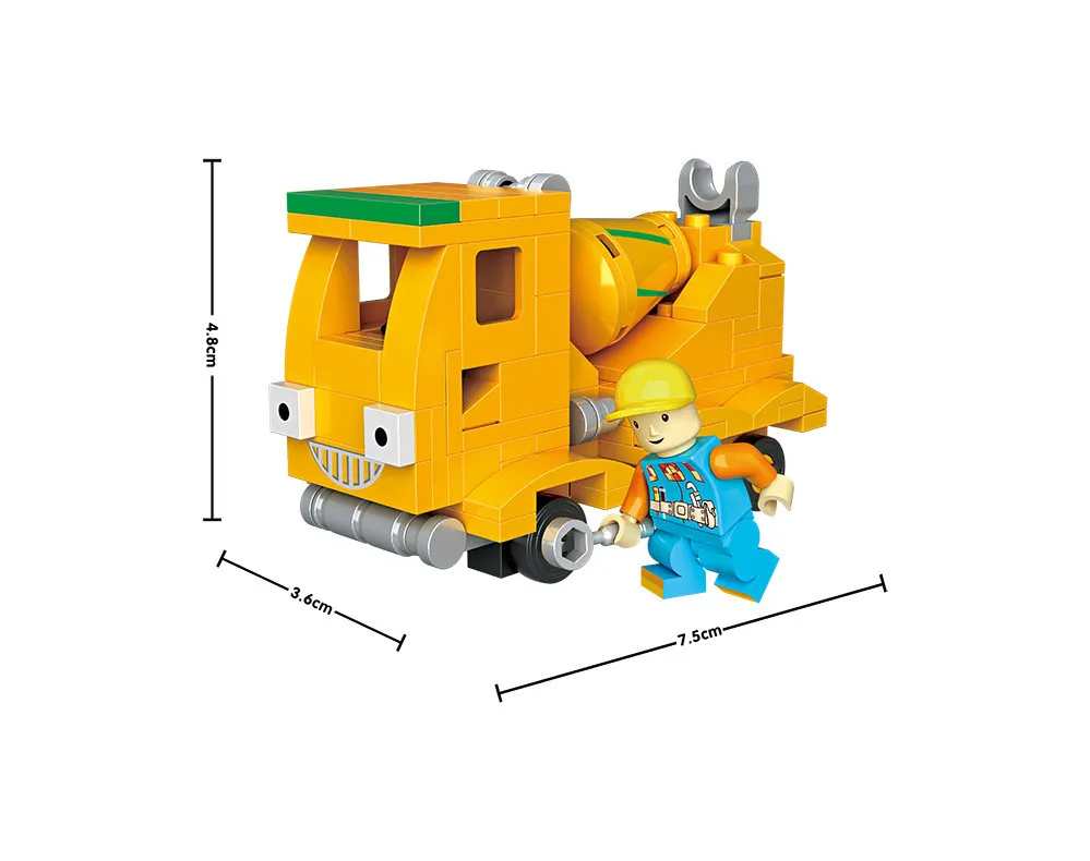 Мини блок для строительной техники Ciment Melangeur Mini Betonniere jouet de Voiture Piste Modele Kit En Plastique