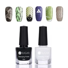 Ur Sugar 2 шт./компл. стемпинг ногтей покрытие 6 мл черный белый дизайн ногтей печать лак маникюр Дизайн ногтей эмаль штамп лак