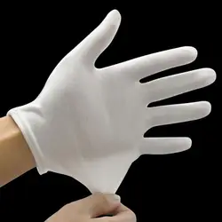 Церемониальные белые хлопковые рабочие перчатки механизм ультразвуковые перчатки можно настроить логотип