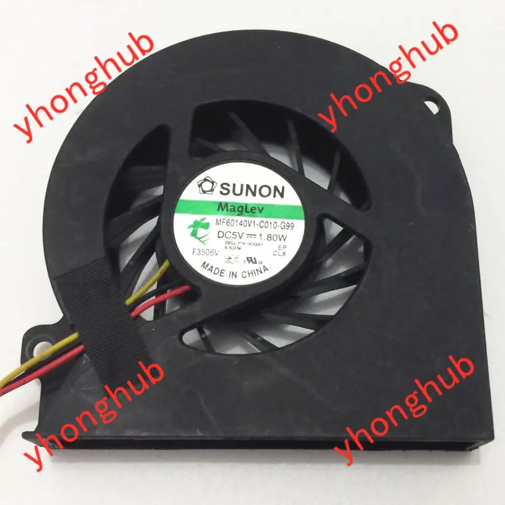 

SUNON MF60140V1-C010-G99 DC 5V 1.8W 3-wire Server Laptop Cooler Fan