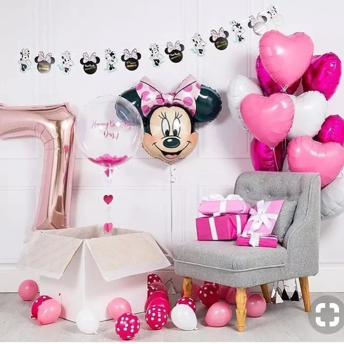 

1pcs DISNEY Minnie Birthday Party Decoration Balloon Aluminum Mini Mouse Children Toy Party Boy Girl Baby Shower