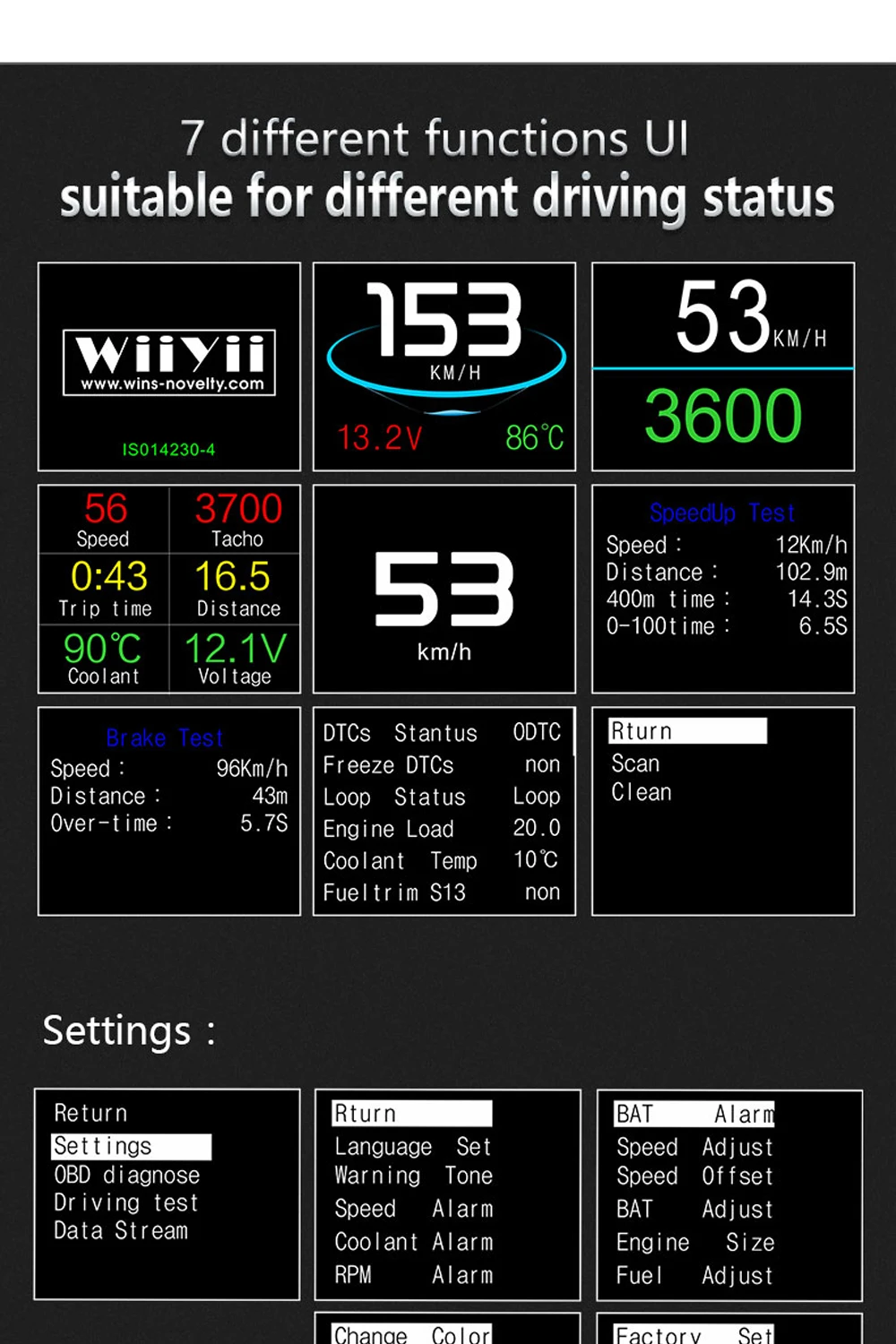 T600 Hud gps P10 OBDII Head up дисплей Автомобильный цифровой спидометр тахометр об/мин Расход топлива Датчик температуры диагностический инструмент