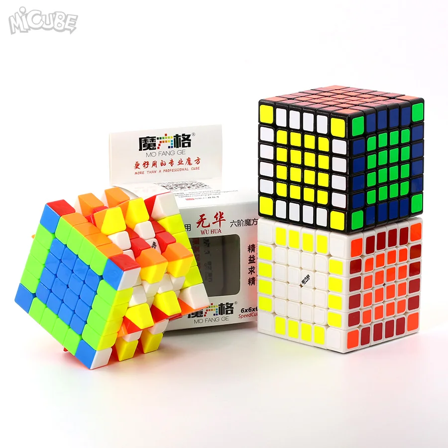 HIGH QUALITY Mofangge Wuhua V1 6Layers 6x6 Cube Speed Black Stickerless 68mm Puzzle For Children cubo Championsh