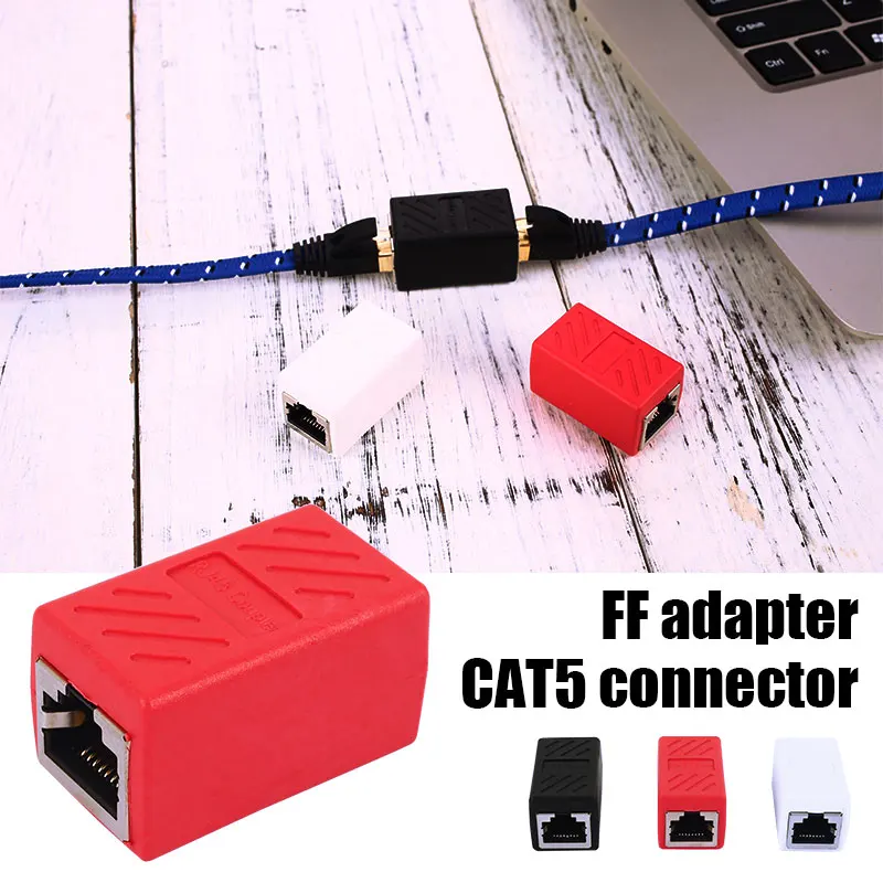 

3 Color RJ45 Coupler Ethernet Connector Lan Coupler Female To Female Durable Adapter Metal Shield Anti-jamming Extension Coupler