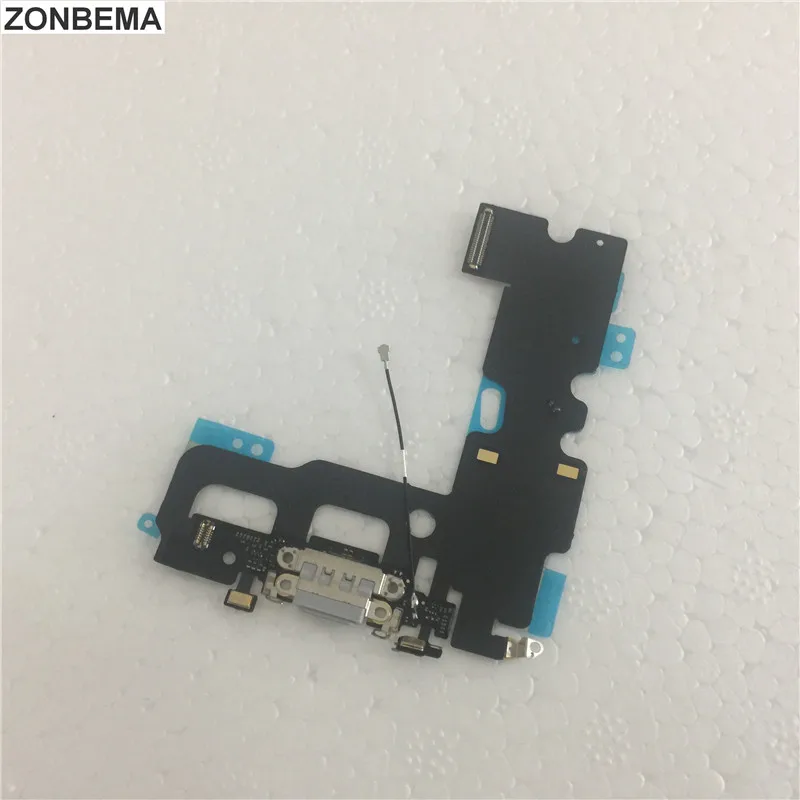 ZONBEMA зарядный порт док-станция USB разъем гибкий кабель для iPhone 7 7 Plus 4," 5,5" наушники аудио лента с принтом Jack - Цвет: For iPhone 7 Grey
