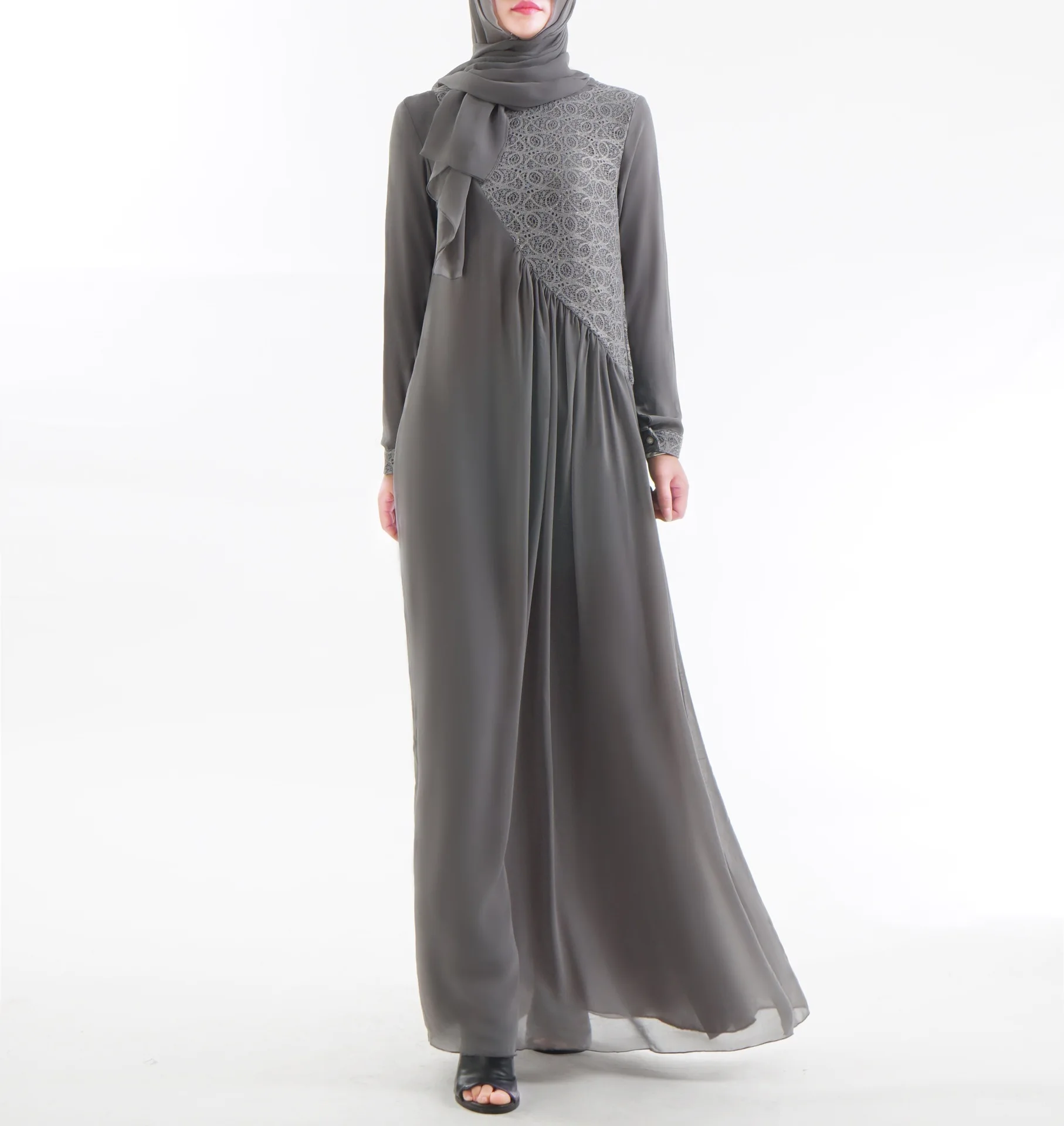 Новая модная мусульманская одежда арабский халат кружево Лето Дубай женское платье плюс размер XXL Длинное Макси женское abaya Jalabiya исламский