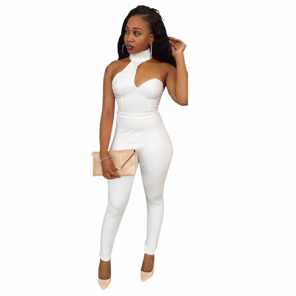 Wantmove 2018 Autumn V Neck Front Lace Up Rompers Womens