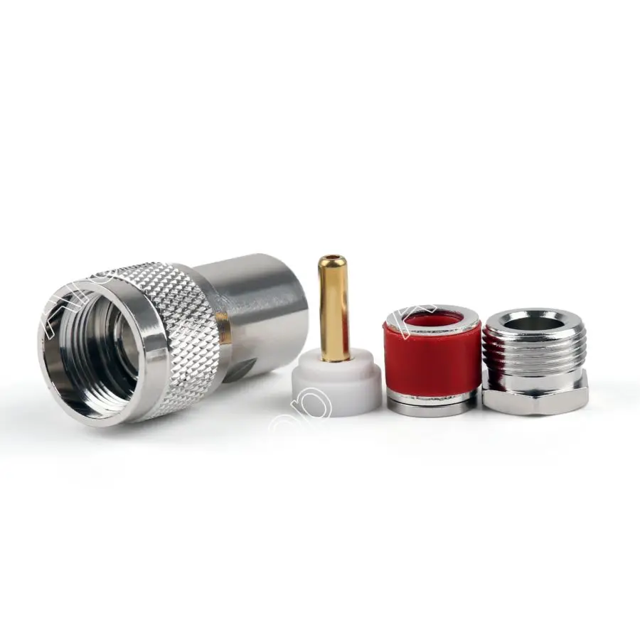 

Areyourshop 1Pcs/10Pcs UHF PL259 Male Plug Clamp For RG5 RG6 5D-FB LMR300 Cable Straight Connector